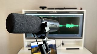 Shure SM7dB in our writer's home studio